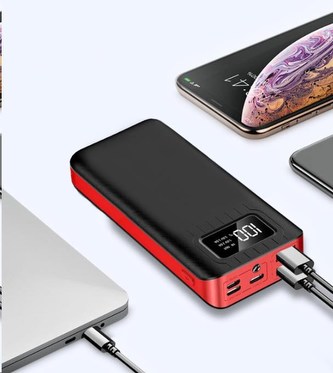 Viking power banka go30, 30000 mAh, černo-červená