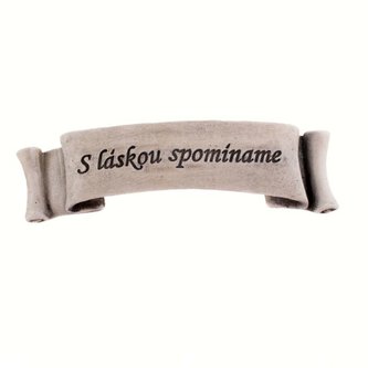 Destička s nápisem (polyresin), 12/216