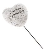 Polyresinové srdce s nápisem - zápich , 12/144