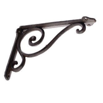 Litinová konzole pod poličku Marnay černá, 16,8 x 12,5 x 2,5 cm