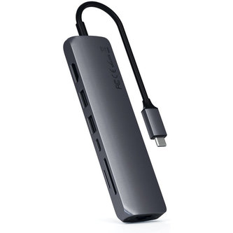 Satechi Aluminium Type-C Slim Multiport (1xHDMI 4K,2x USB-A,1x SD,1x Ethernet) vesmírně šedý