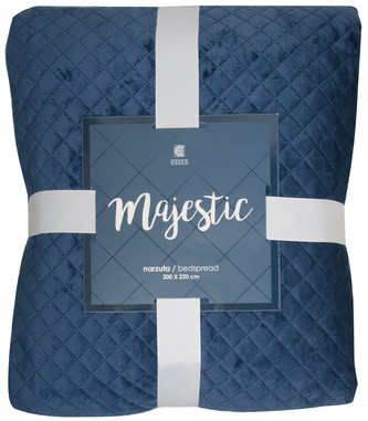 Přehoz na postel MAJESTIC 200x220 cm modrá ESSEX