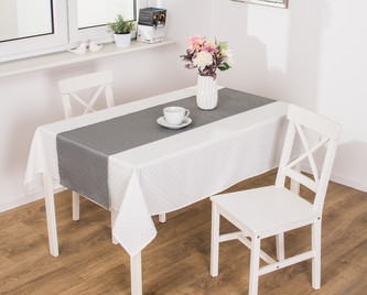Ubrus - běhoun na stůl MIGOT šedá/stříbrná 40x140 cm Mybesthome