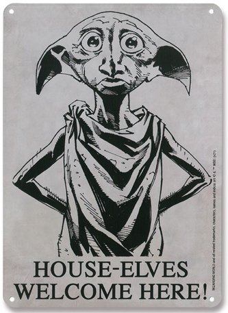 Dekorační cedule na zeď Harry Potter: Dobby (15 x 21 cm)