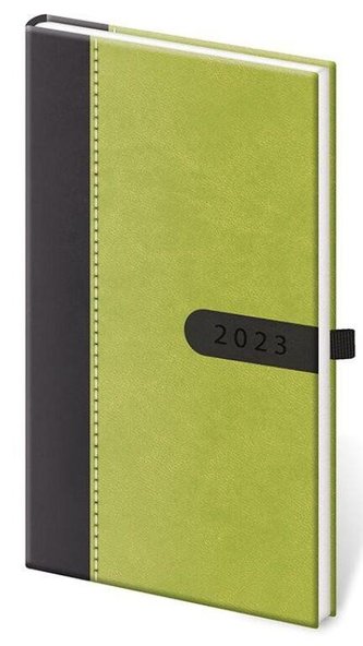 Diář 2023 Bora - zeleno/černá, týdenní, kapesní