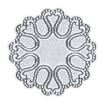 Dekorační žakárový ubrousek KELLY bílá O 30 cm MyBestHome