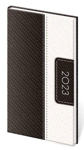 Diář 2023 Erie - černo/bílá, týdenní, kapesní