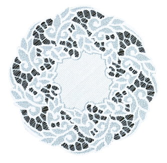 Dekorační žakárový ubrousek KARINE bílá O 35 cm MyBestHome