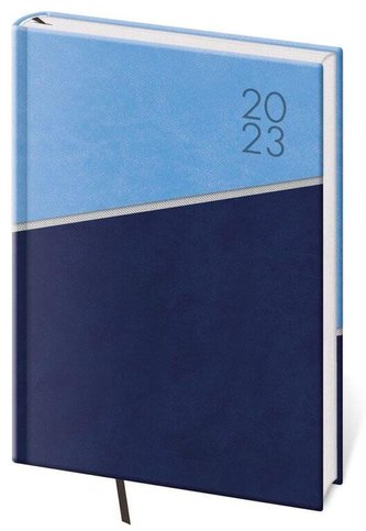 Diář 2023 Line - modrý, týdenní A5