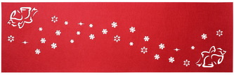 Filcový běhoun na stůl CHRISTMAS III. červená 30x100 cm MyBestHome