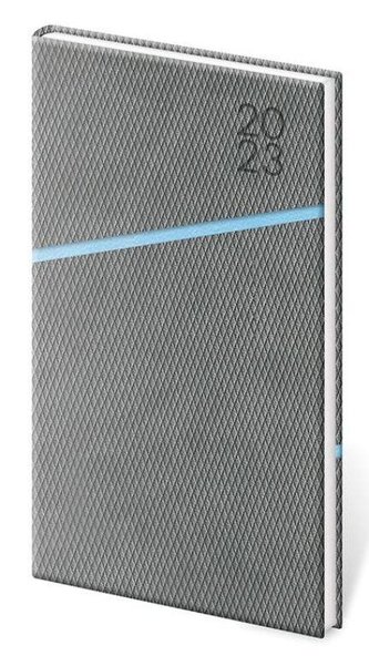 Diář 2023 Grife - šedo/modrá, týdenní, kapesní