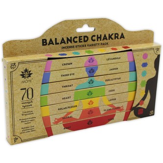 ARÔME Balanced Chakra Sada vonných tyčinek-7 vůní x 10 tyčinek