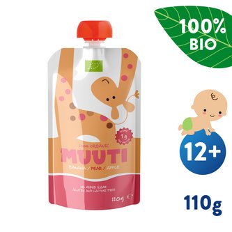 SALVEST Muuti BIO Ovocné pyré s ananasovou šťávou a rýžovým proteinem (110 g)