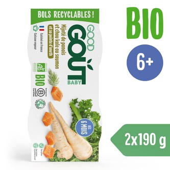 Good Gout BIO Losos s kapustou a pastinákem (2x190 g)