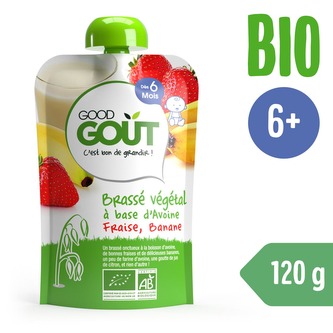 Good Gout BIO Ovesný dezert s jahodou a banánem (90 g)