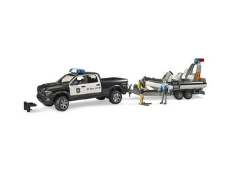 Bruder RAM Policejní auto s člunem a s 2 figurkami