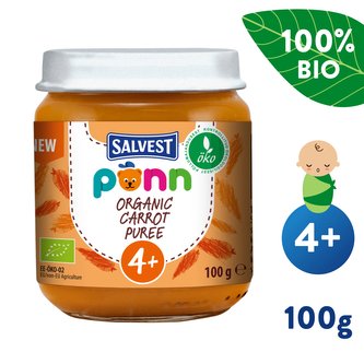 SALVEST Põnn BIO Mrkvové pyré (100 g) SALVEST Põnn BIO Mrkvové pyré (100 g)