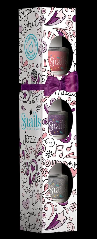 Snails Dárková sada dětských laků na nehty Mini - Music 3 x 7 ml