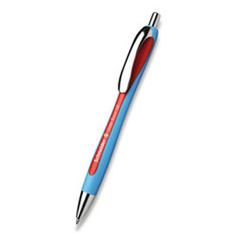 Kuličkové pero "Slider Rave", červená, 0,7mm, stiskací mechanismus, SCHNEIDER