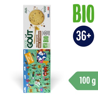 Good Gout BIO Bee´scuits, sušenky s medem a kousky čokolády (100 g)