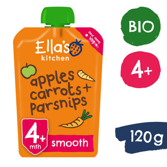 Ella's Kitchen BIO Mrkev, jablko a pastinák (120 g)