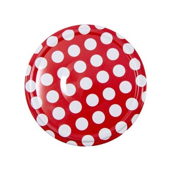 Víčko ¤82mm Twist 10ks červené PUNTÍK RSB klik Víčko ¤82mm Twist 10ks červené PUNTÍK RSB klik