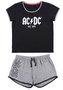 Pánské pyžamo AC/DC: Established 1973 (M) černá-šedá bavlna