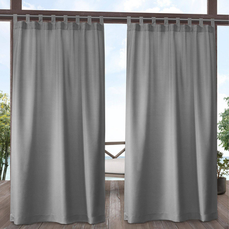 Venkovní zahradní závěs s poutky PORTORIKO šedá 155x260 cm (cena za 1 kus) MyBestHome