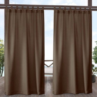 Venkovní zahradní závěs s poutky PORTORIKO hnědá 155x220 cm (cena za 1 kus) MyBestHome