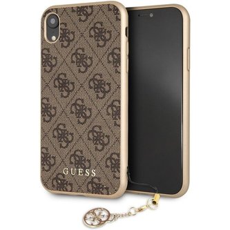 Guess Charms Hard Case iPhone XR hnědé