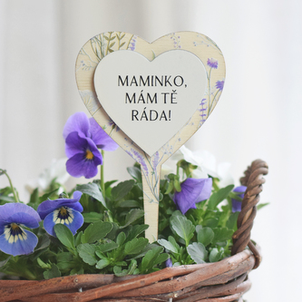 Zápich srdíčko - Maminko, mám tě ráda!