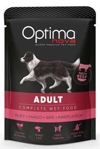 Optima Nova Dog Adult Beef kapsa 300g