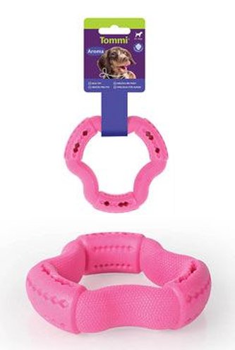 Hračka pes Aroma Triangle pamlskovník, růžový 12cm Hračka pes Aroma Triangle pamlskovník, růžový 12cm