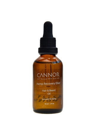 Cannor - Výživný a zklidňující elixír olej na vlasy a vousy s CBD 50ml
