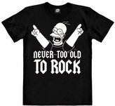 Pánské tričko The Simpsons: Homer - Never Too Old To Rock (XL) černé