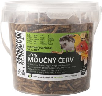 Sušený moučný červ 500ml, 80g Sušený moučný červ 500ml, 80g