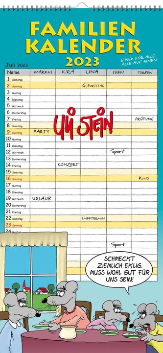 Uli Stein - Familienkalender 2023: Familienplaner mit 5 Spalten