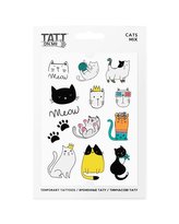 TATTonMe Voděodolné dočasné tetovačky Kočky mix