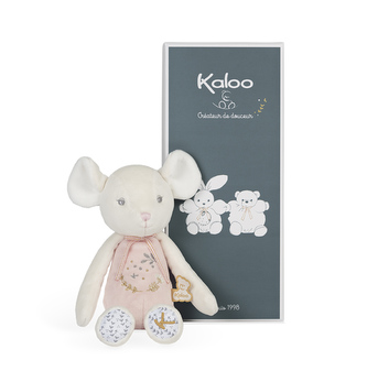 Kaloo Plyšová myška růžová Perle 25 cm