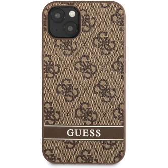 Guess PU 4G Stripe kryt iPhone 13 mini hnědý