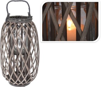 Lucerna na svíčku pletená vrba 50 cm