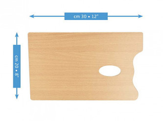 Dřevěná obdélníková paleta Mabef 20x30cm