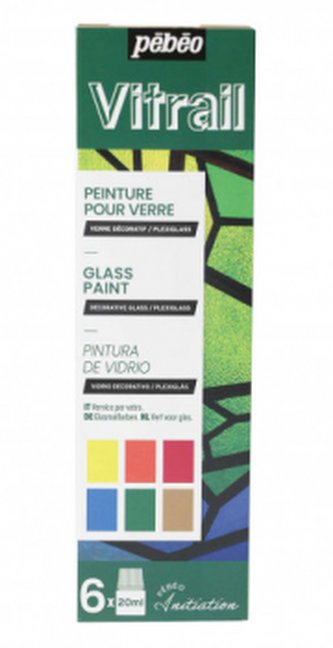 Sada barev na sklo Vitrail 6 x 20ml
