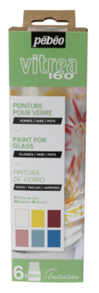 Sada barev na sklo Vitrea 6 x 20ml