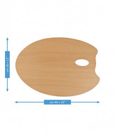 Dřevěná oválná paleta Mabef 30x40cm