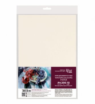 Papíry pro akvarel Rosa A4 200g 10 listů Papíry pro akvarel Rosa A4 200g 10 listů