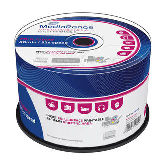MEDIARANGE CD-R 700MB 52x spindl 50ks Inkjet Printable