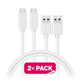 CONNECT IT Wirez USB-C (Type C) -> USB-A, USB 3.1 Gen 1, bílý, 1 m (2 ks v balení)