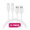 CONNECT IT Wirez USB-C (Type C) -> USB-A, USB 3.1 Gen 1, bílý, 1 m (2 ks v balení)