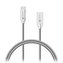 CONNECT IT Wirez Steel Knight USB-C (Type C) - USB-A, metallic silver, 1 m